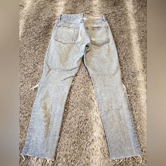 GRLFRND "Karolina" Distressed Denim Size 25 Mom Jeans - Picture 2 of 2